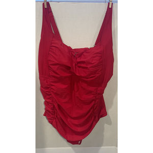 Women’s Unbranded 1 Pc Swim Suit Built In Bra - Red - Size 24w